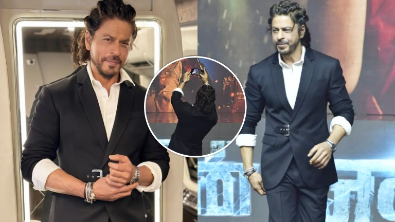 Shah Rukh Khan dons a dapper look in black with braided hair at