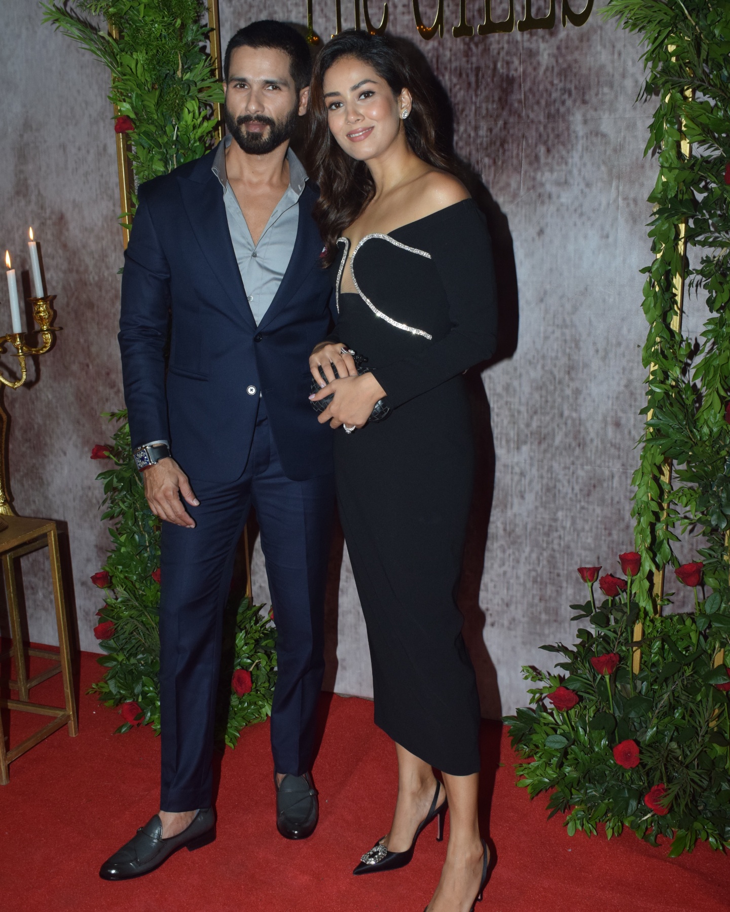 Shahid Kapoor and wife Mira Rajput at Aman Gill's wedding reception party