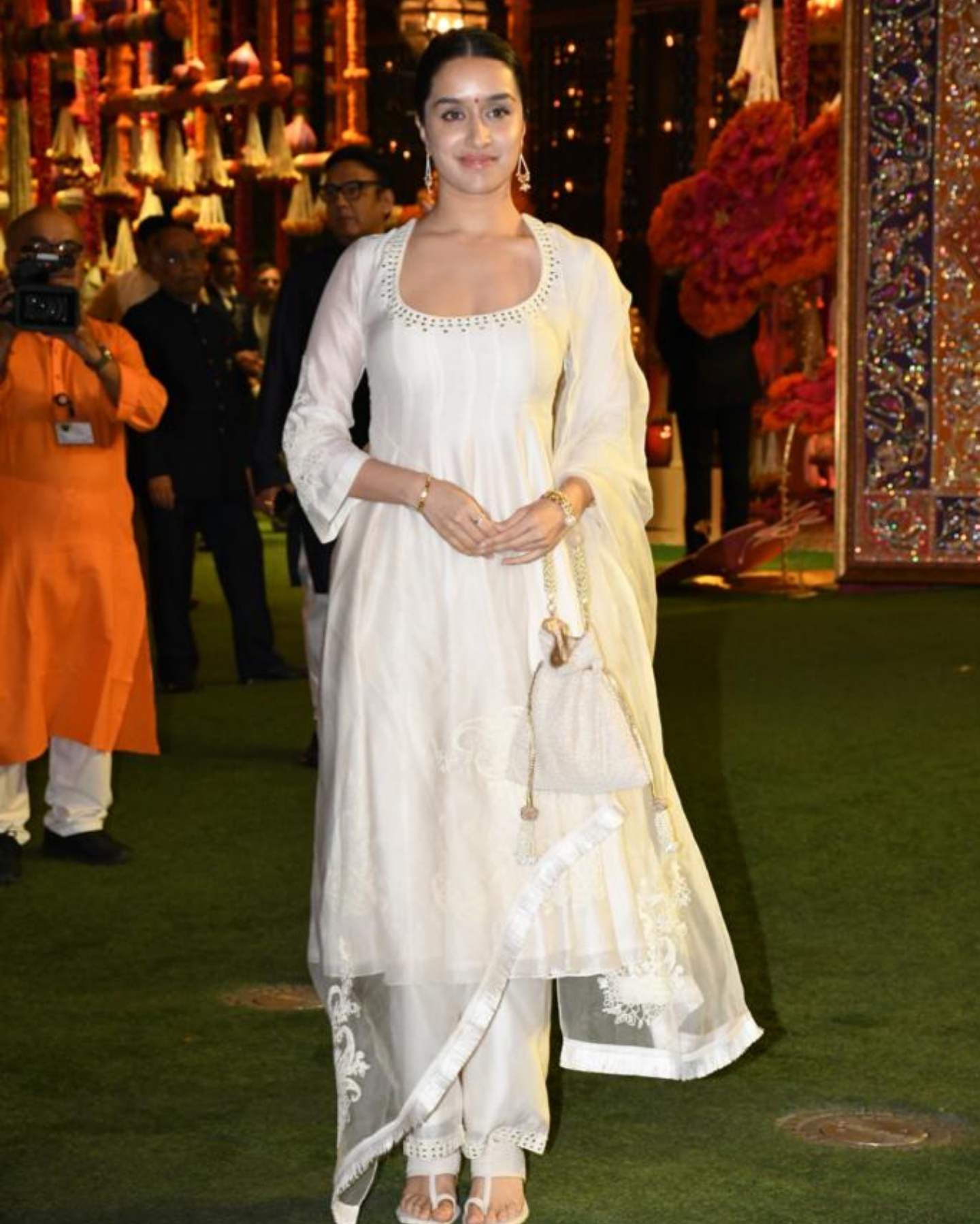 Sharaddha Kapoor arrives for Ganesh Chaturthi celebrations at the Ambani's