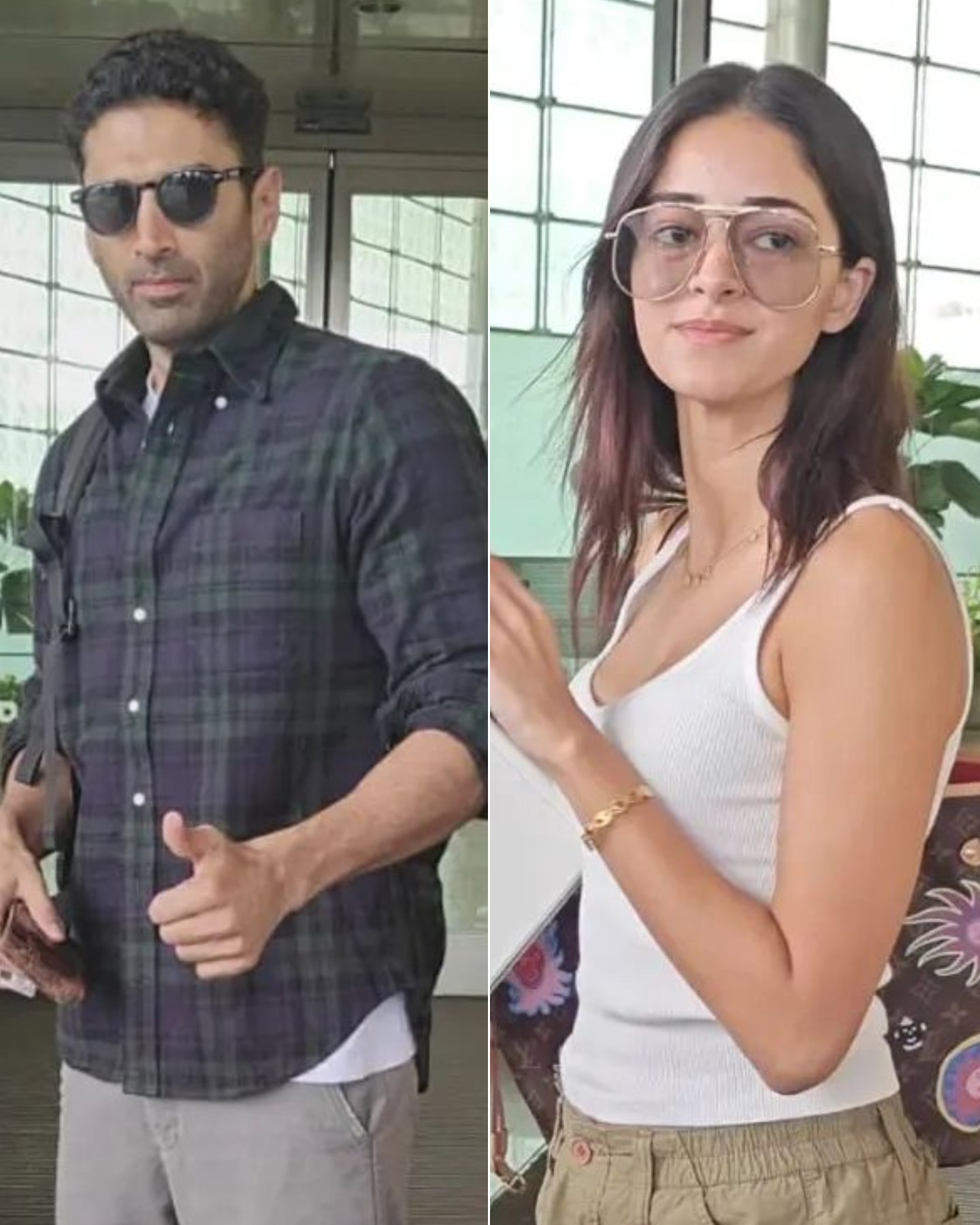 Ananya Panday and Aditya Roy Kapur spotted at airport