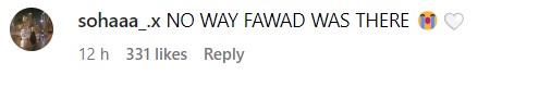Fan comment on Mahira Khan video