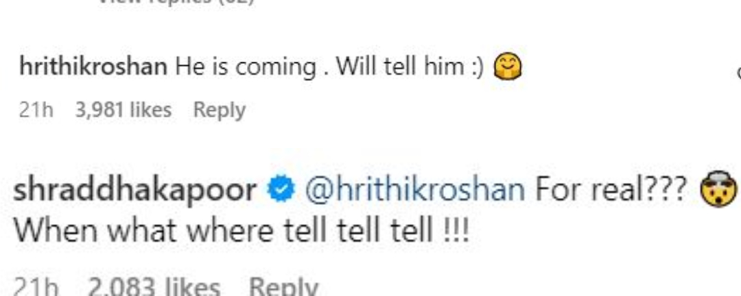 Hrithik Roshan and Shraddha Kapoor hint at Krrish 4