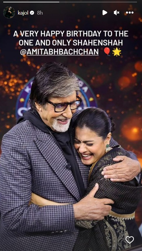 Kajol showers birthday love on Amitabh Bachchan