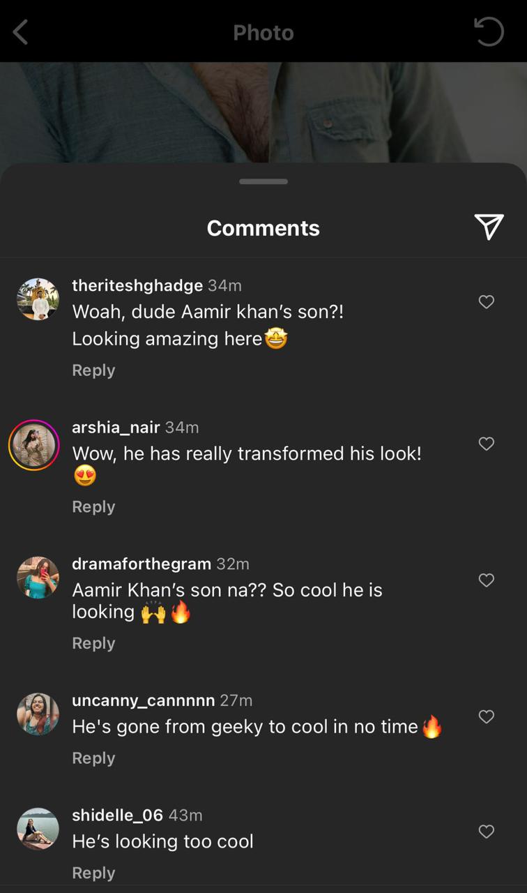 Netizens comment on Junaid Khan post