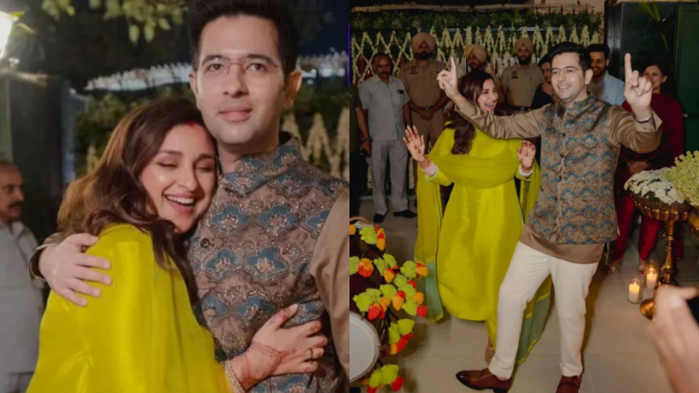 Parineeti Chopra dances to dhol beats with Raghav Chadha