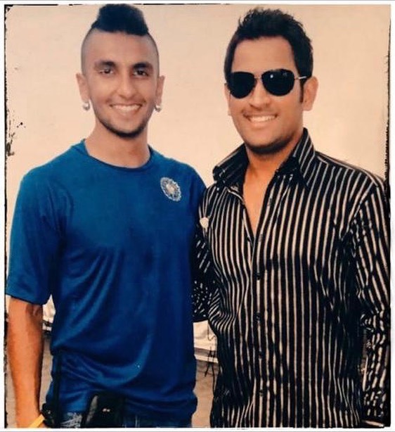 Ranveer Singh with MS Dhoni