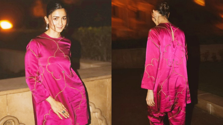 Alia Bhatt looks ravishing in a pink ethnic dress