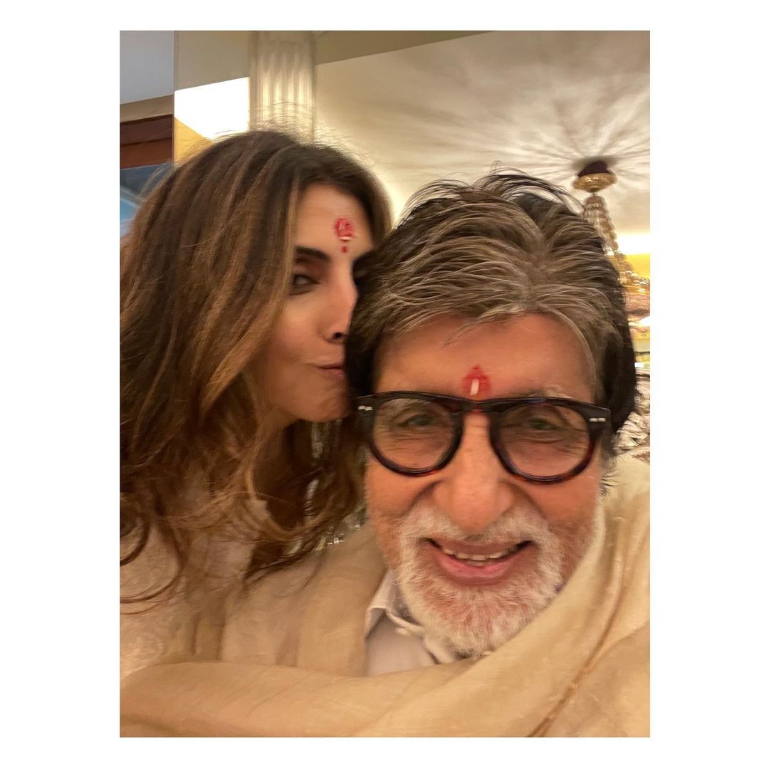 Amitabh Bachchan with daughter Shweta