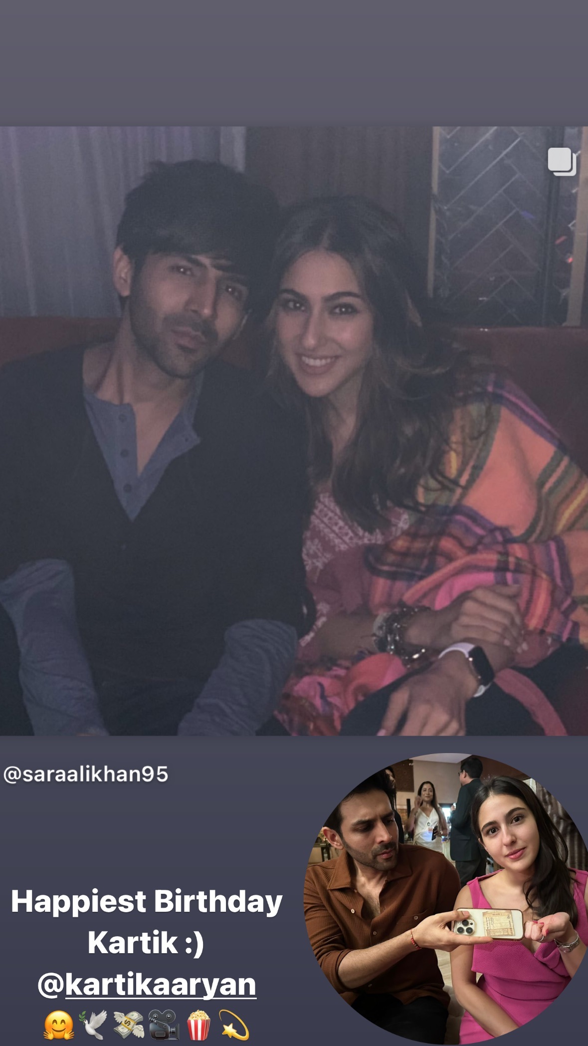 Sara Ali Khan wishes Kartik Aaryan on birthday