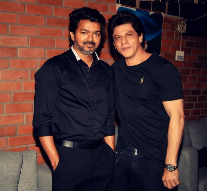 Thalapathy Vijay and Shah Rukh Khan