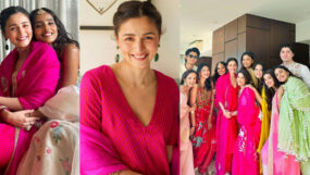 alia bhatt with friends wedding pics,