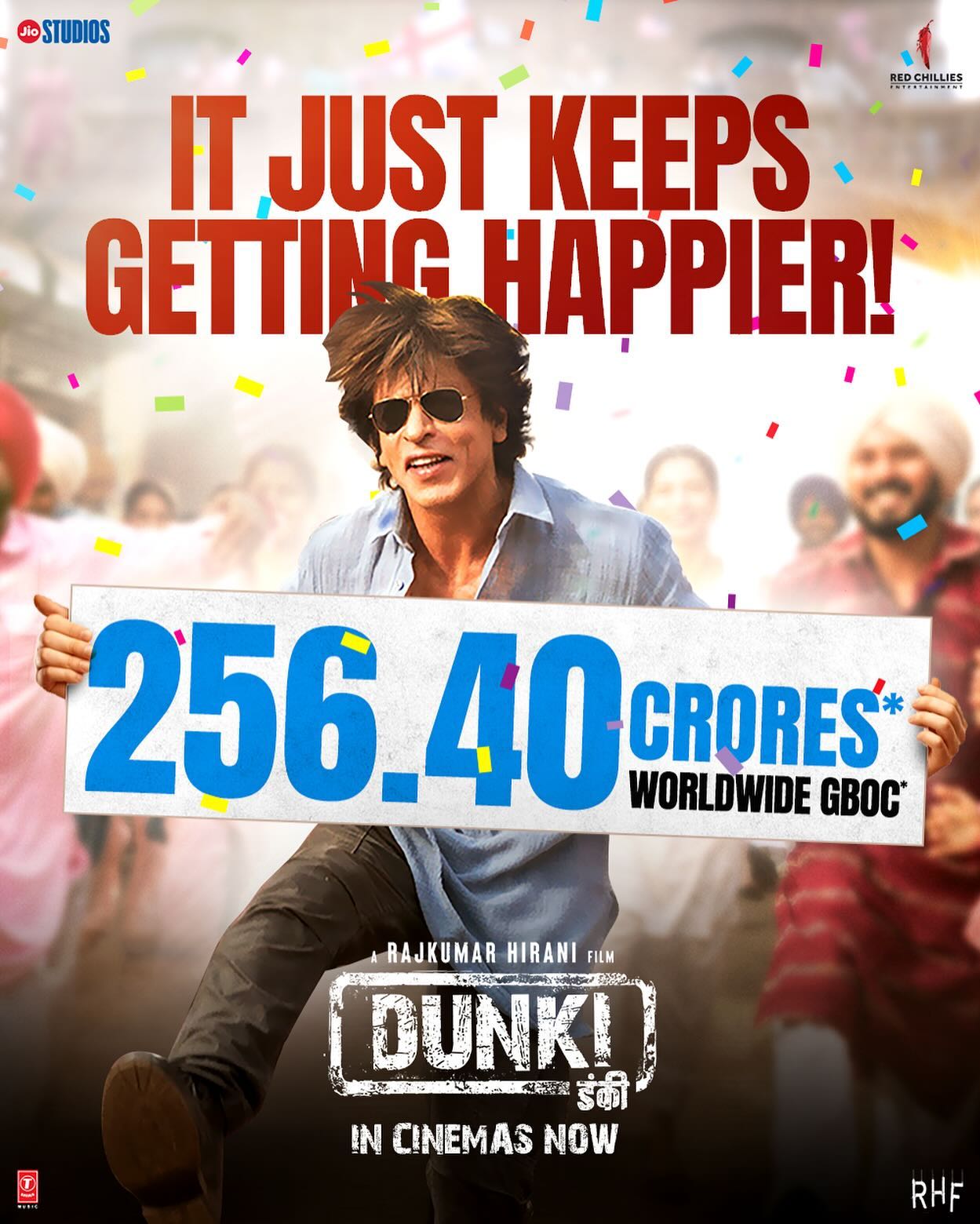 Dunki Worldwide box office collection Shah Rukh Khan starrer earns