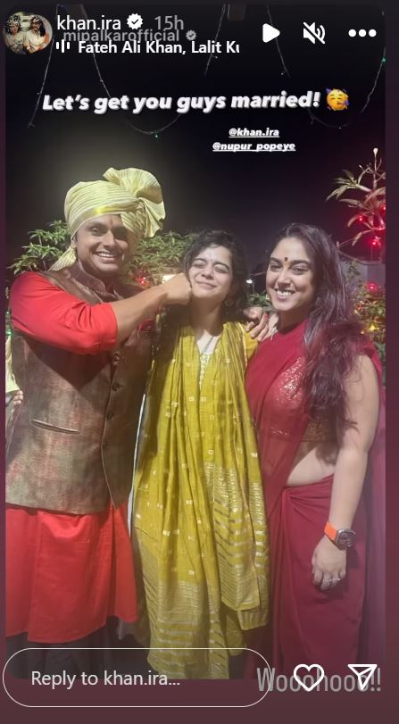 Ira Khan and Nupur Shikhare with Mithila Palkar