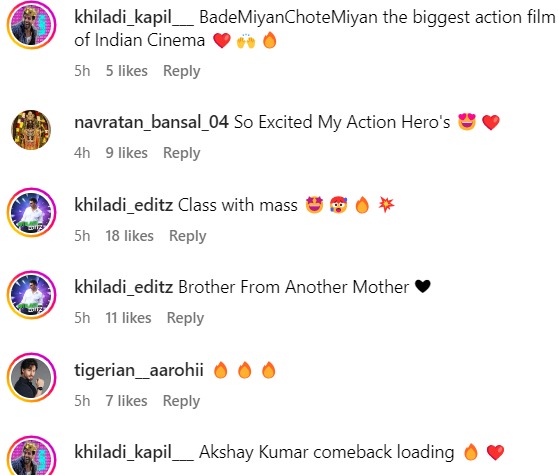 Fans react to Bade Miyan Chote iyan poster