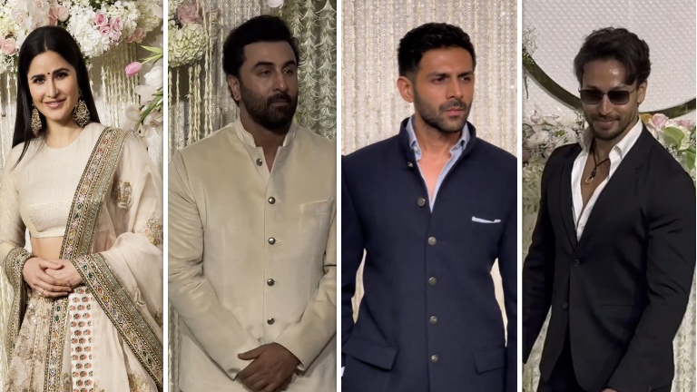 ranbir kapoor, katrina kaif, kartik aaryan, tiger shorff, ira khan nupur shikhare wedding reception,