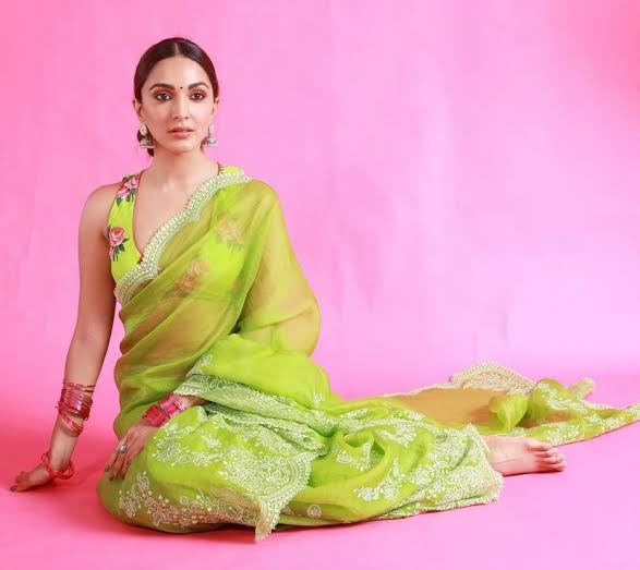Kiara Advani rocks a green pastel saree