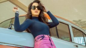 nora fatehi, nora fatehi paps, nora fatehi paparazzi, nora fatehi paps zooming