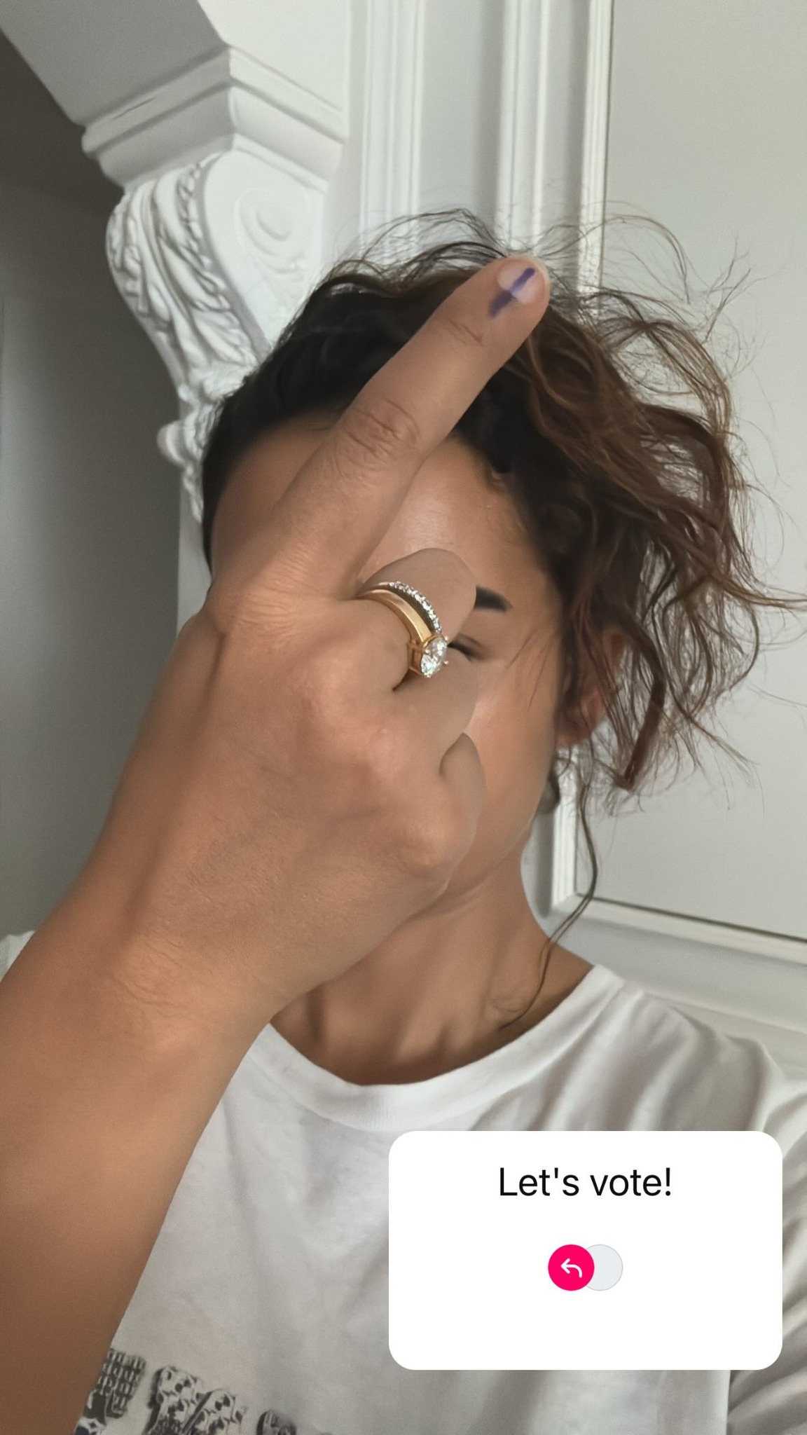 Pratralekhaa flaunts her inked finger