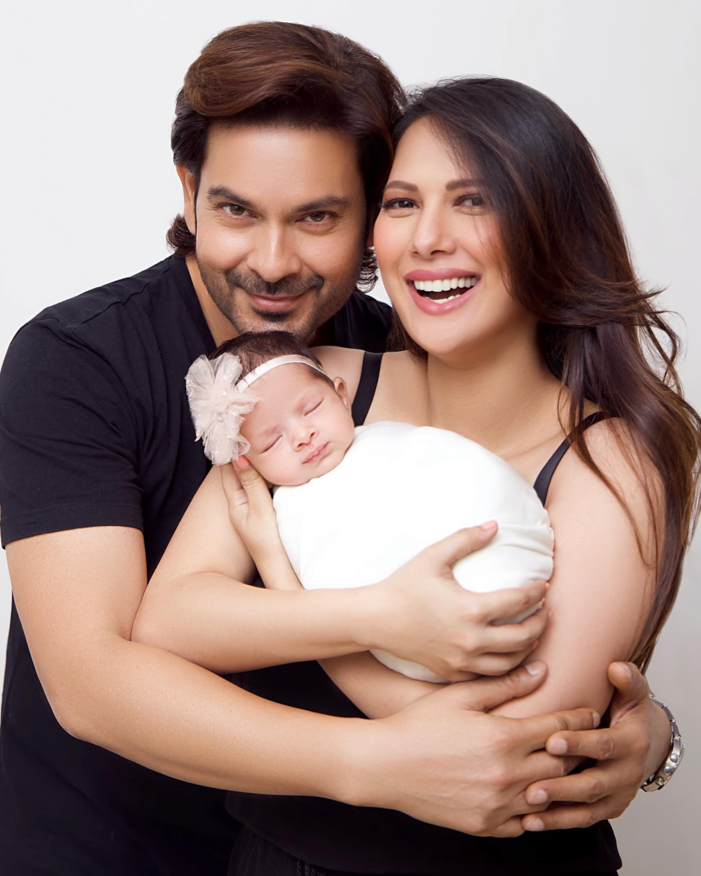 Rochelle Rao and Keith Sequeira with daughter Josephine