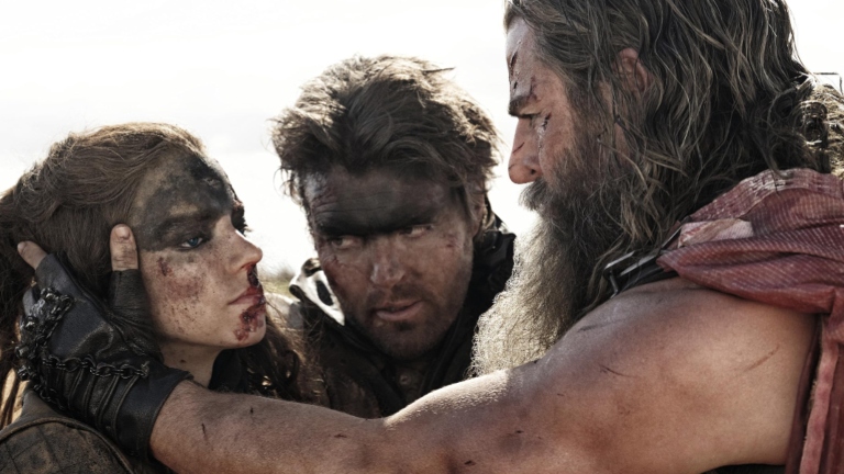 Tom Burke, Chris Hemsworth and Anya Taylor-Joy in Furiosa A Mad Max Saga