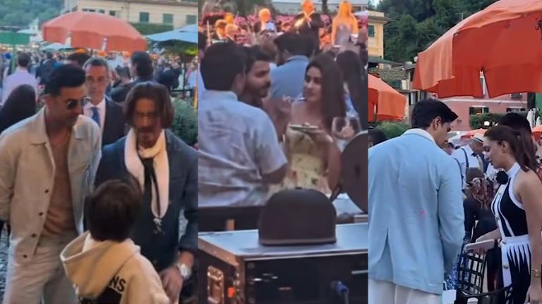 SRK with family, Sidharth Malhotra-Kiara Advani join Ambani’s Cruise festivities; Janhvi Kapoor spotted feeding food to bf Shikhar Pahariya