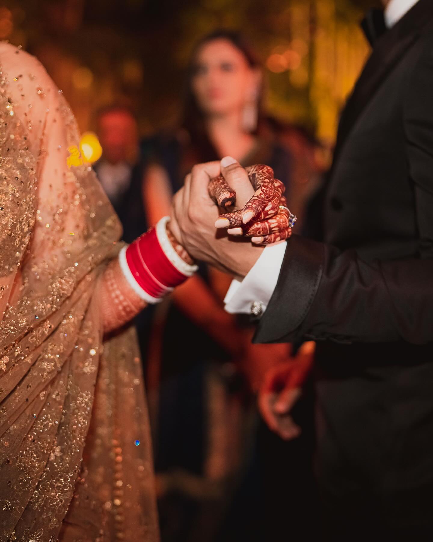 A moment from their wedding