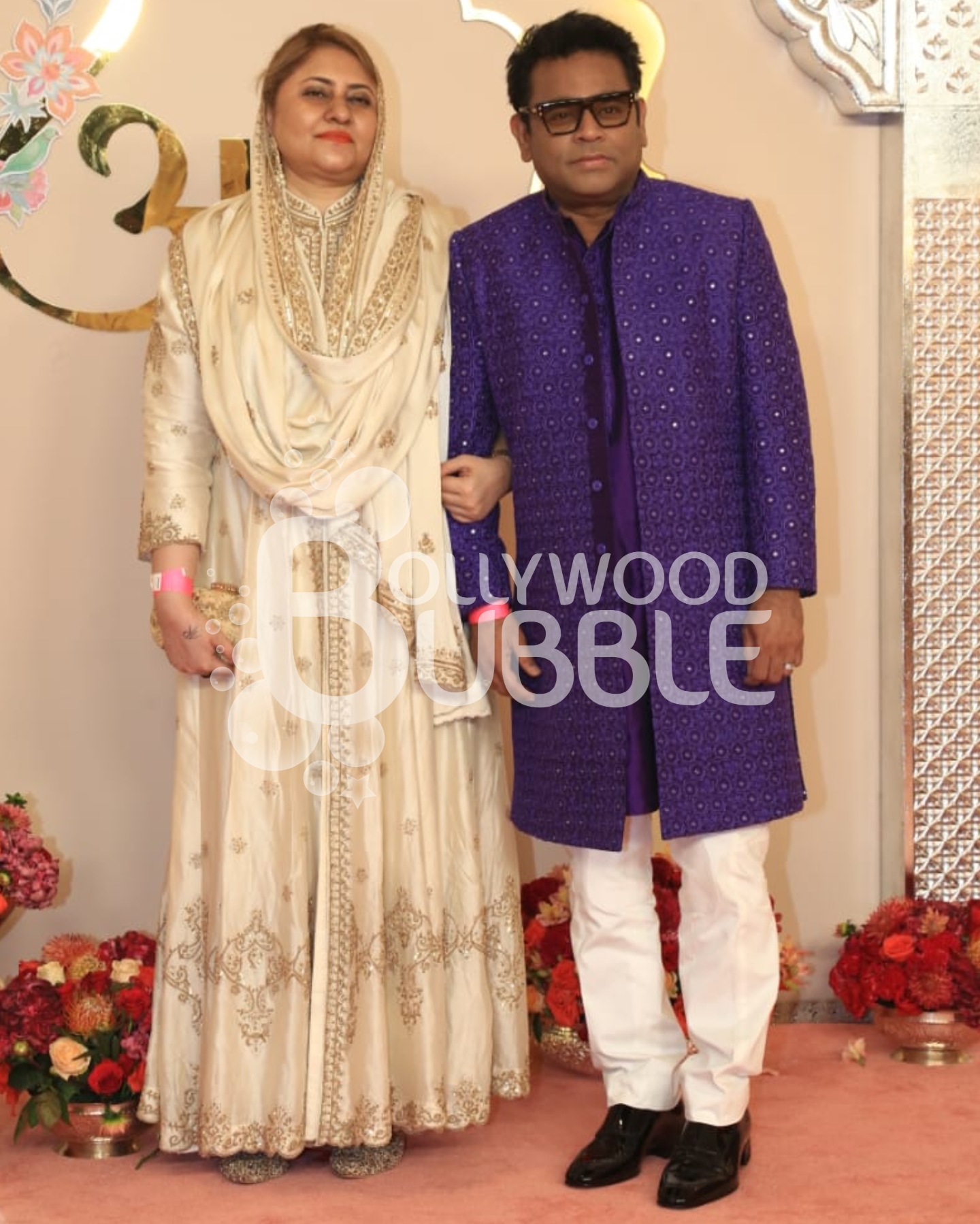 AR Rahman with wife at Anant Ambani-Radhika Merchant wedding