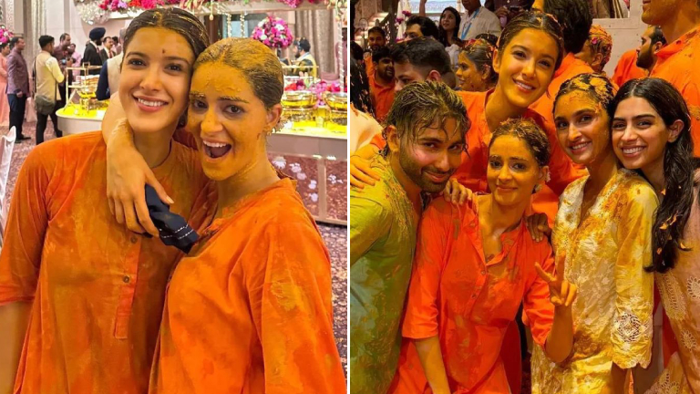 ananya panday, shanaya kapoor, anant ambani haldi ceremony