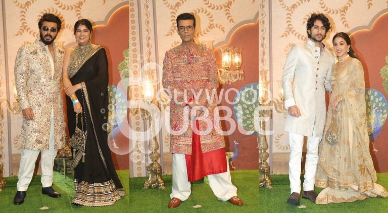 arjun kapoor, sara ali khan, karan johar at anant radhika aashirwad ceremony,