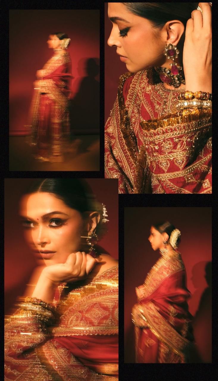 Deepika Padukone in red for Anant Ambani's wedding