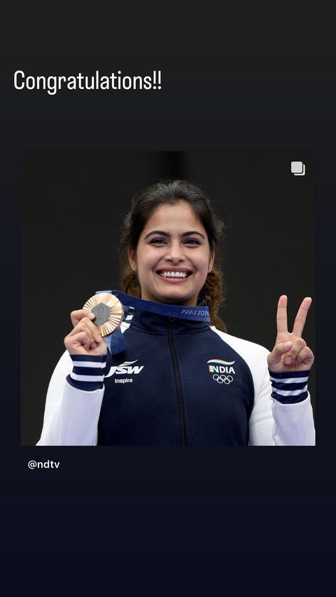 Fatima Sana Shaikh congratulates Manu Bhaker