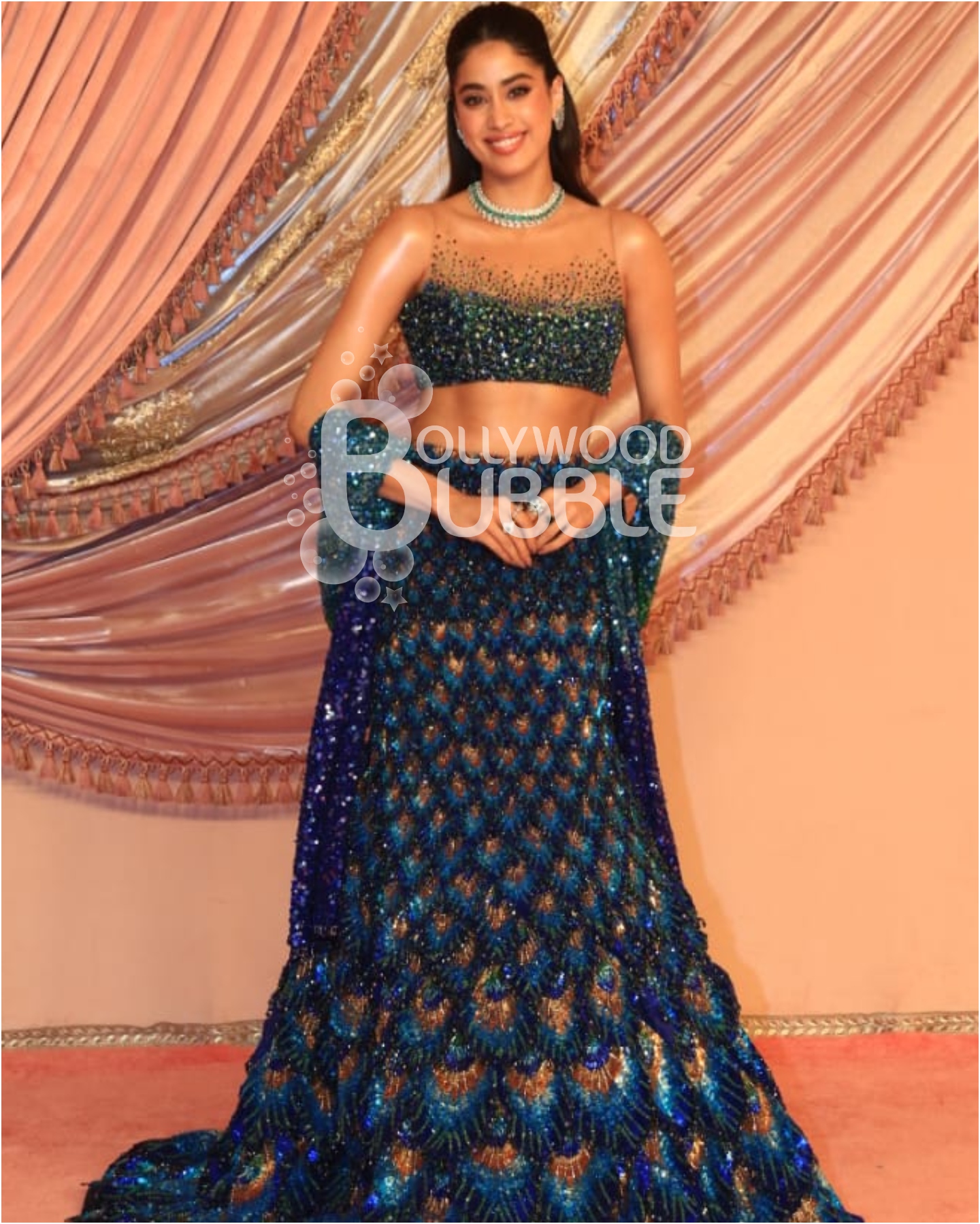 Janhvi at Anant Ambani and Radhika Merchant's Sangeet ceremony