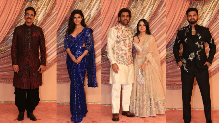 Anant Ambani and Radhika Merchant: M.S. Dhoni with wife Sakshi, Shreyas Iyer to Javed Jafferi, Nimrat Kaur arrive for the sangeet night