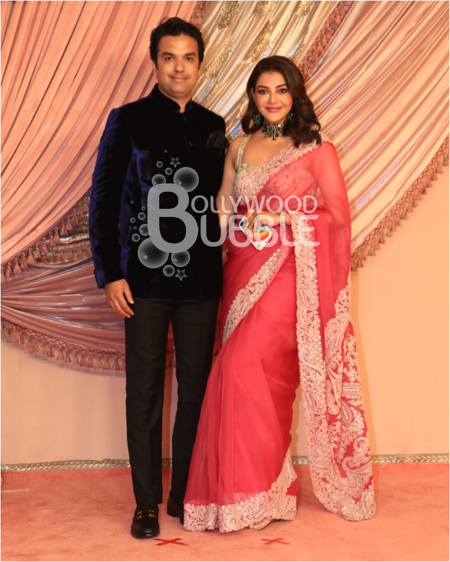 Kajal Aggarwal and Gautam Kitchlu at Anant Ambani and Radhika Merchant's Sangeet ceremony