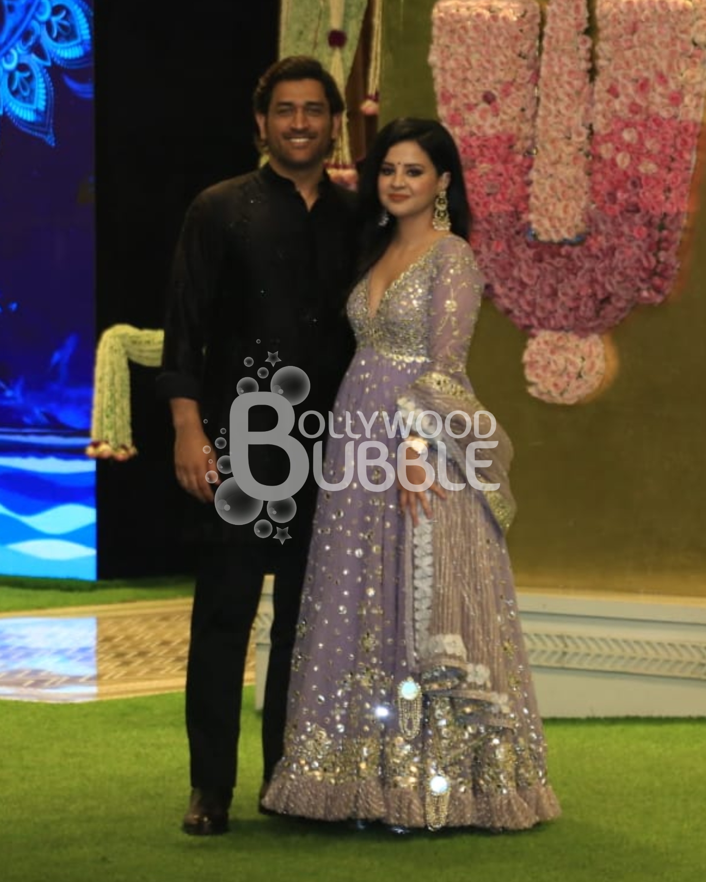 MS Dhoni & Sakshi Dhoni at Anant Ambani-Radhika Merchant Mehendi ceremony