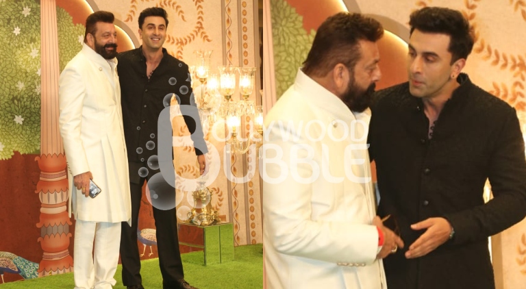 Real and reel life ‘Sanju’ Sanjay Dutt and Ranbir Kapoor make heads turn at Anant Ambani-Radhika Merchant Aashirwad ceremony