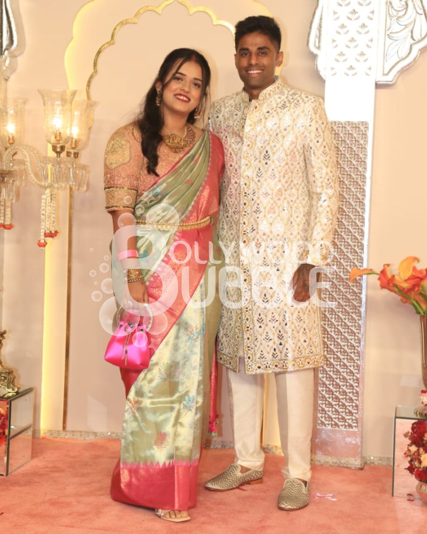 Surya Kumar and wife at Anant Ambani-Radhika Merchant wedding