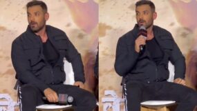 john abraham, vedaa trailer launch, sharvari and john, john abraham argument, sharvari wagh in movie, sharvari and john in vedaa, vedaa film trailer