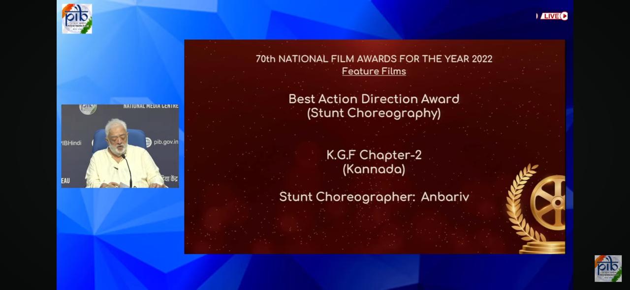 KGF 2 wins National Award for stunt choreography