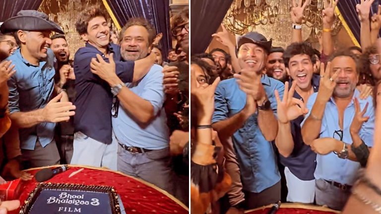 Kartik Aaryan shares a funny video from the sets as he wraps the shoot of Bhool Bhulaiyaa 3 with Anees Bazmee;