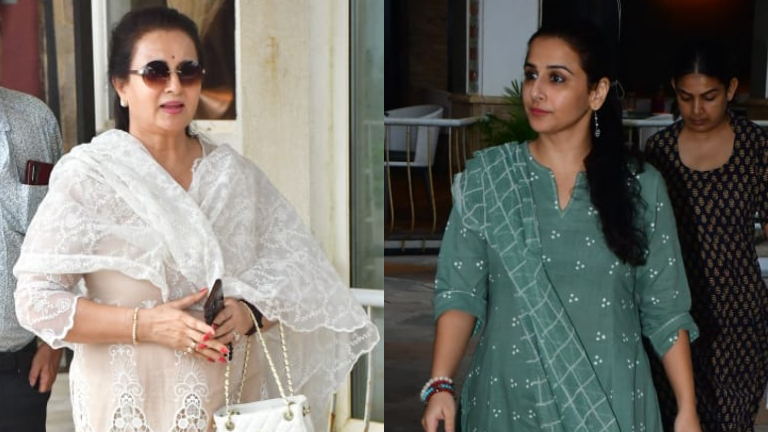 Poonam Dhillon and Vidya Balan at Pradeep Bandekar prayer meet