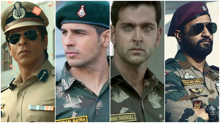 shah rukh khan, hrithik roshan, bollywood actors as army officer