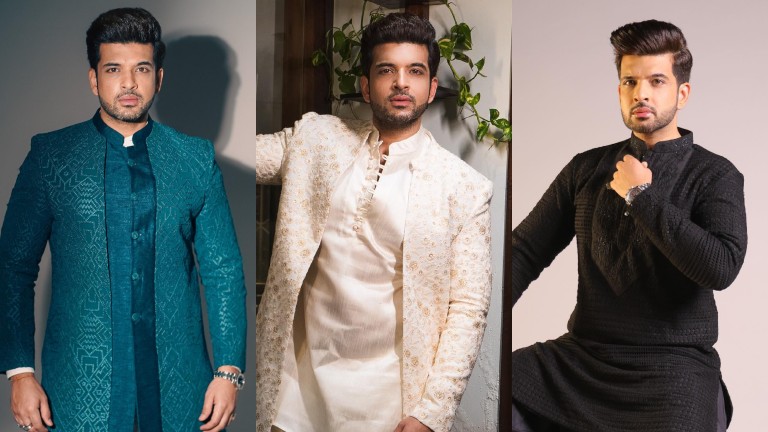 karan kundrra, kanran kundrra fashion, karan kundrra traditional looks,