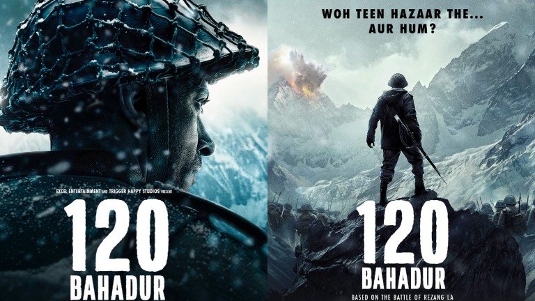 farhan akhtar, maj shaitan singh pvc, 120 bahadur, 120 bahadur posters, 120 bahadur motion posters,