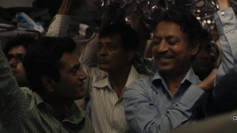 Irrfan Khan & Nawazuddin Siddiqui The Lunchbox train scene