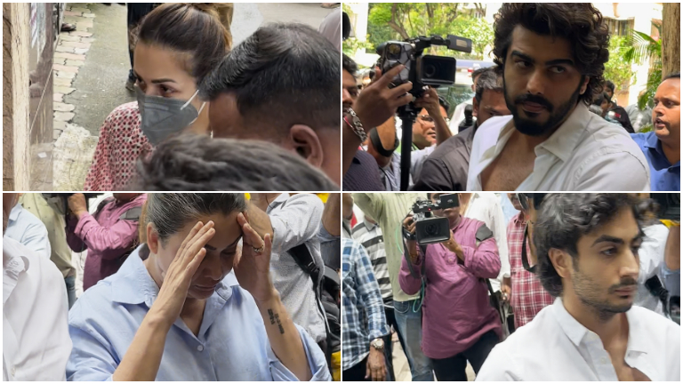 Malaika Arora arrives in tears post father demise, Arjun gets spotted