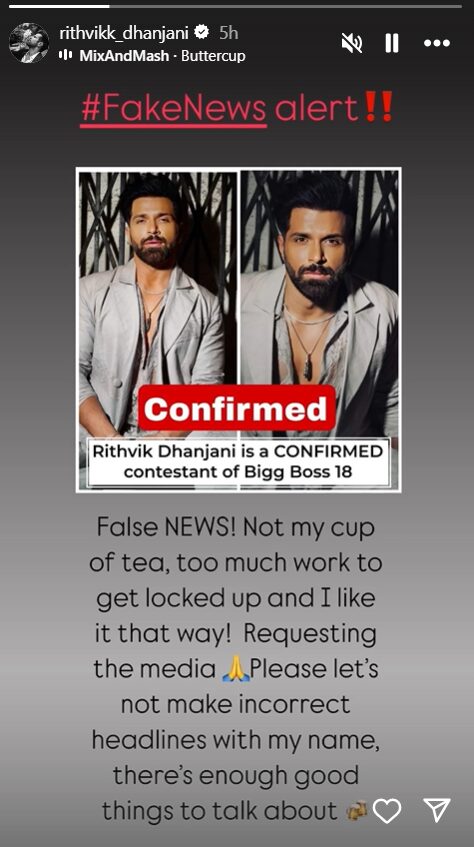 Rithvikk Dhanjani on participating in Bigg Boss 18