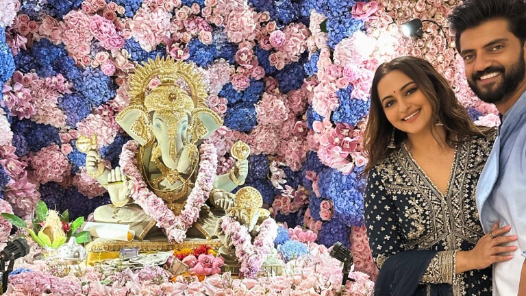 sonakshi sinha, zaheer iqbal, ganesh chaturthi,