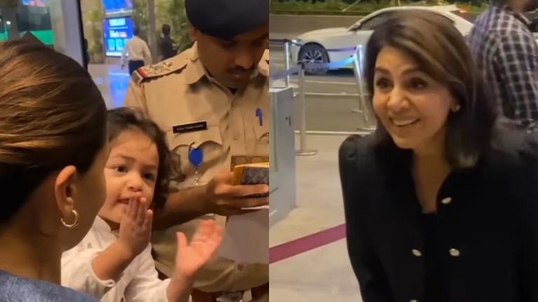 Alia Bhatt-Ranbir Kapoor’s daughter Raha steals the show with her ‘Namaste’, indulges in fun banter with dadi Neetu Kapoor at airport- Watch