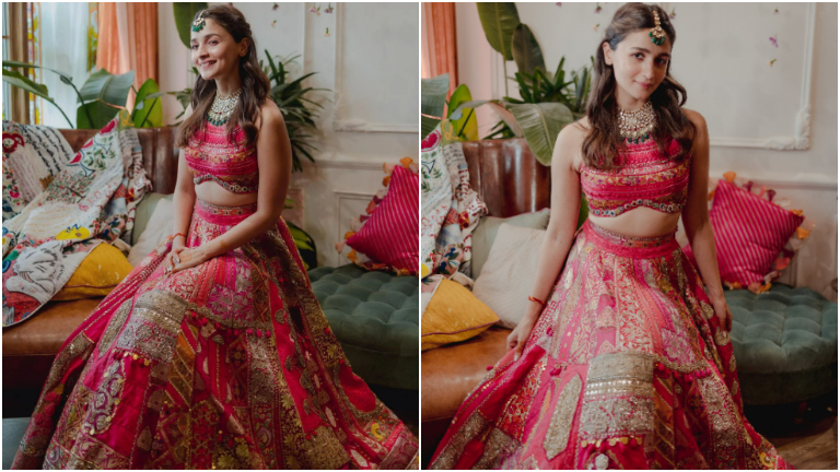 Alia Bhatt in Manish Malhotra lehenga